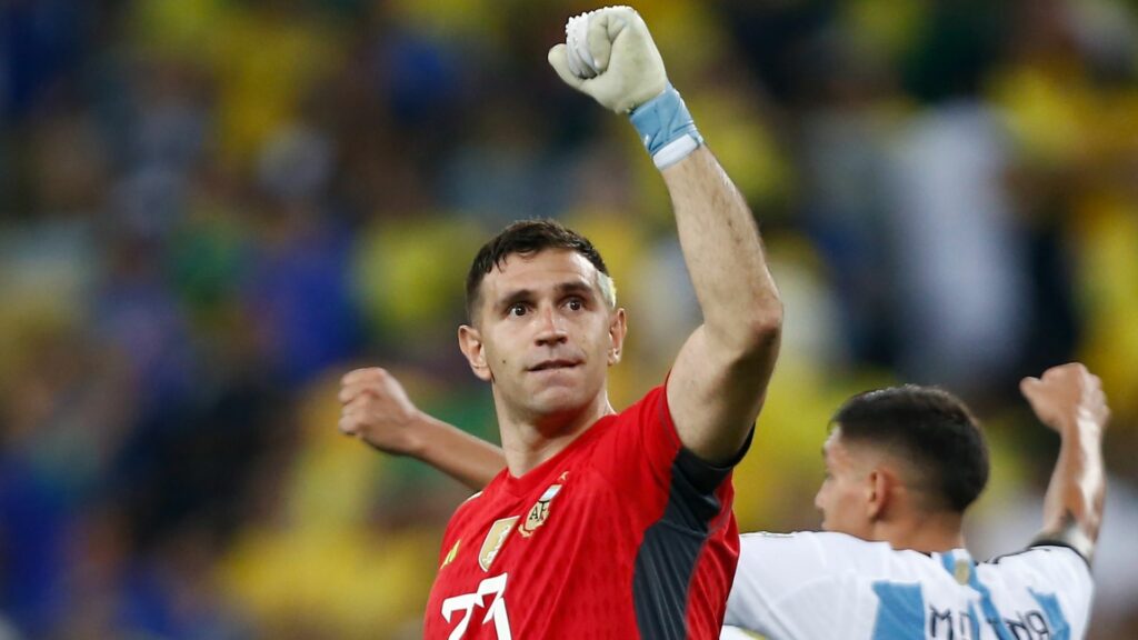 VIDEO: Emi Martinez up to his old tricks as Argentina No.1 celebrates late Lautaro Martinez winner in front of raging Chile fans at Copa America 2024