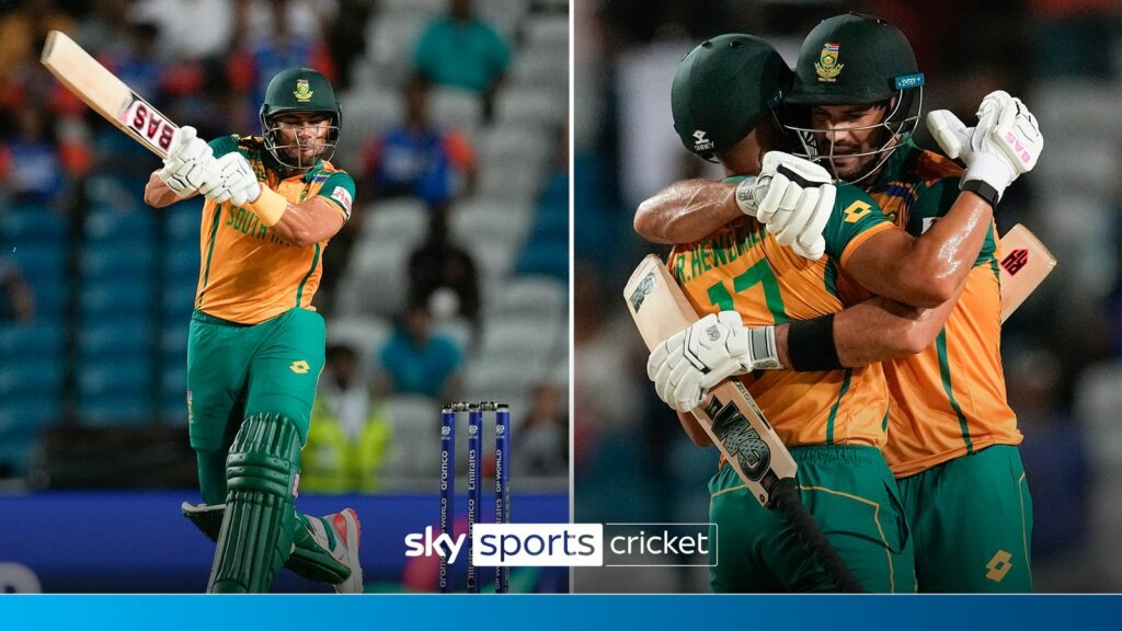 South Africa’s winning moment as Reeza Hendricks secures a spot in the final | Cricket News | Sky Sports