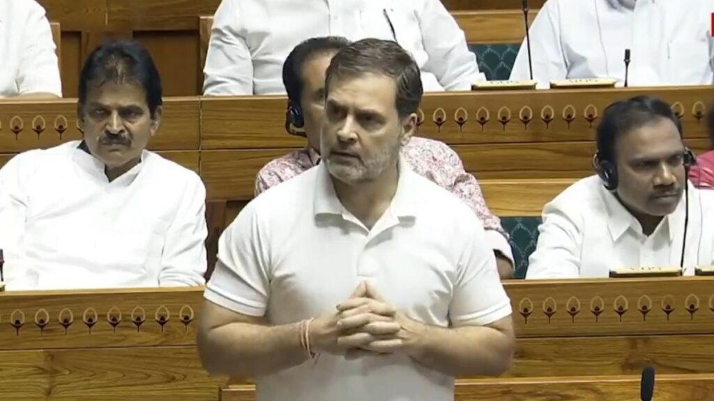 Congress claims Rahul Gandhi’s mic muted as he raised NEET issue in Lok Sabha