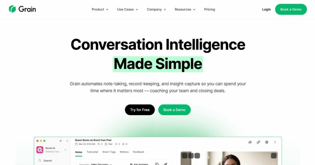 Grain: Simplifying conversation intelligence with AI