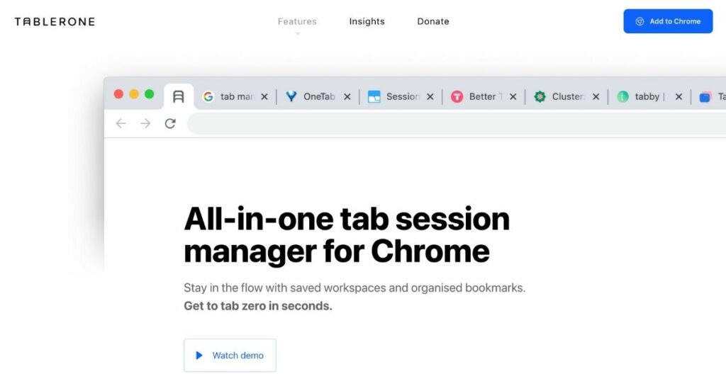 Tabler: Ultimate tab session manager for Chrome