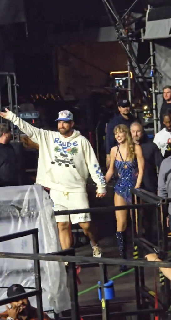 Travis Kelce sweetly kisses Taylor Swift while leaving Eras Tour show in Amsterdam together