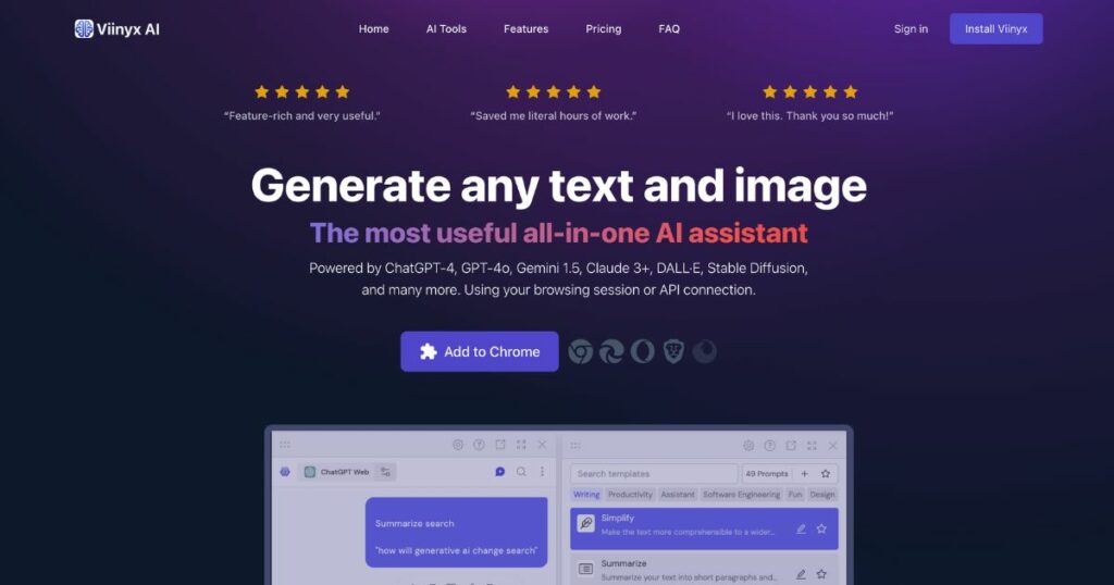 ViinyxAI: Generate any text and image