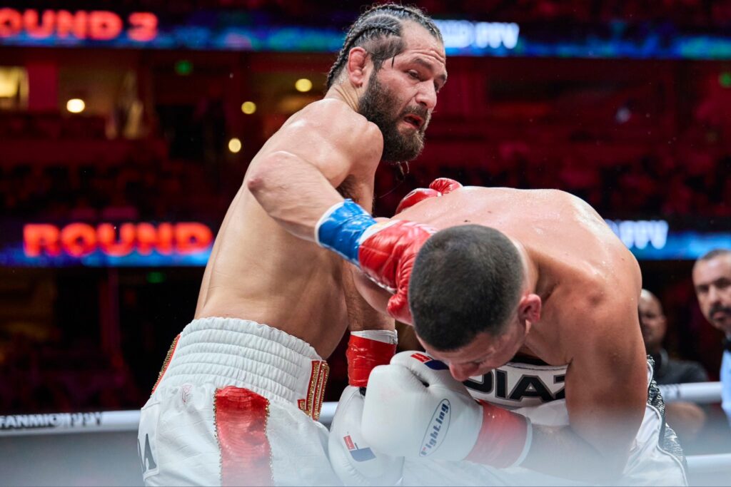 Jorge Masvidal outweighed Nate Diaz by nearly fifteen pounds the night of their boxing match