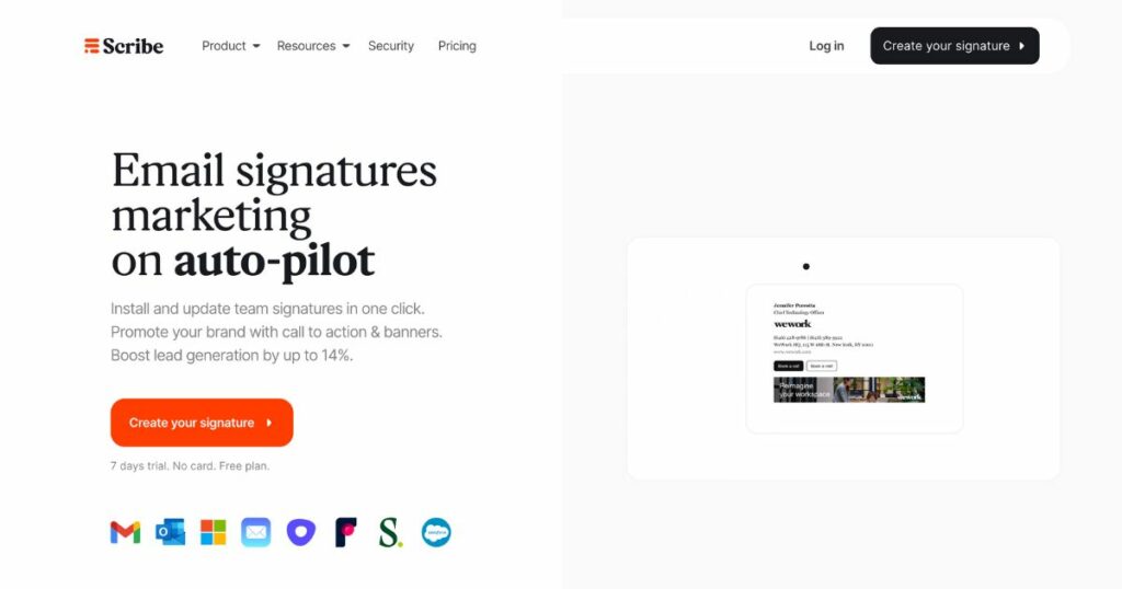 ScribeMail: Email signatures marketing on auto-pilot