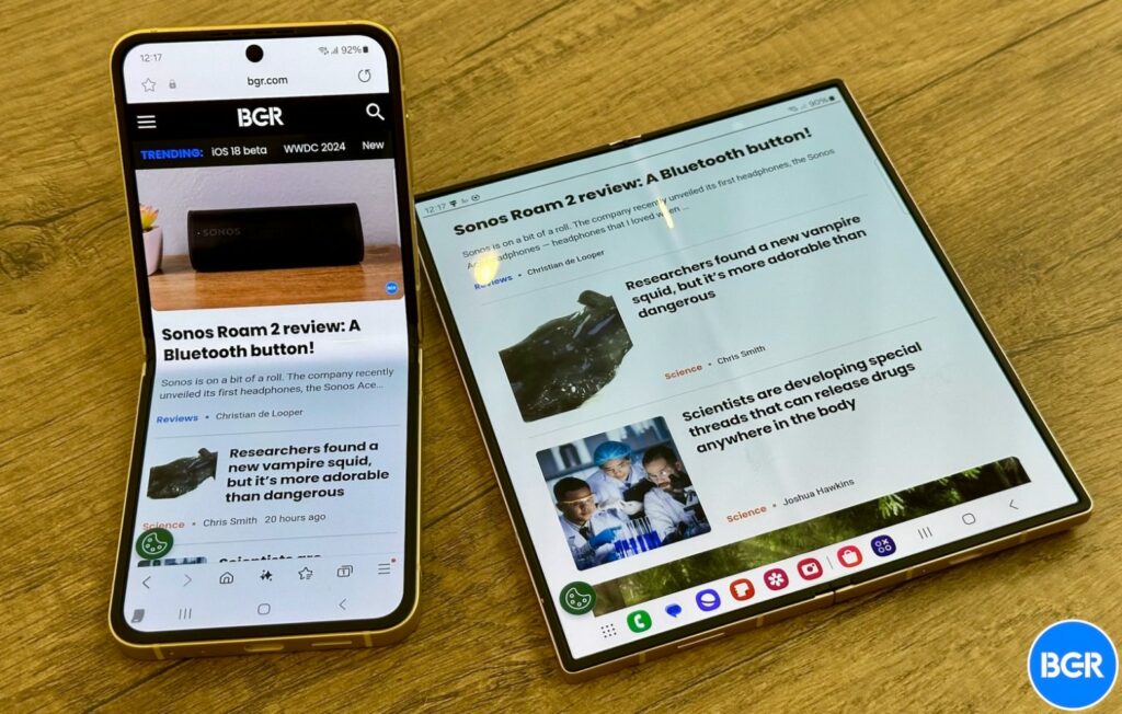 Hands-on: Do the Galaxy Z Fold 6 and Flip 6 still have really bad screen creases?