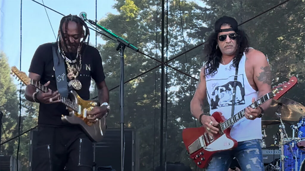 “You all might know this tune, I think”: Eric Gales calls upon Slash and unleashes his inner Hendrix for Purple Haze jam