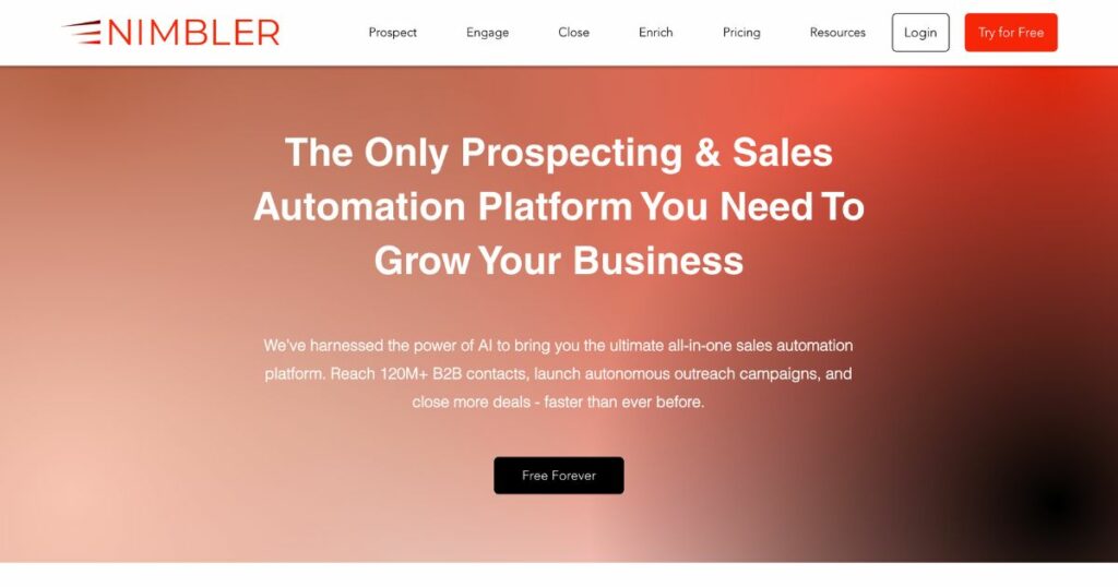 Nimbler: AI-powered prospecting & sales automation platform