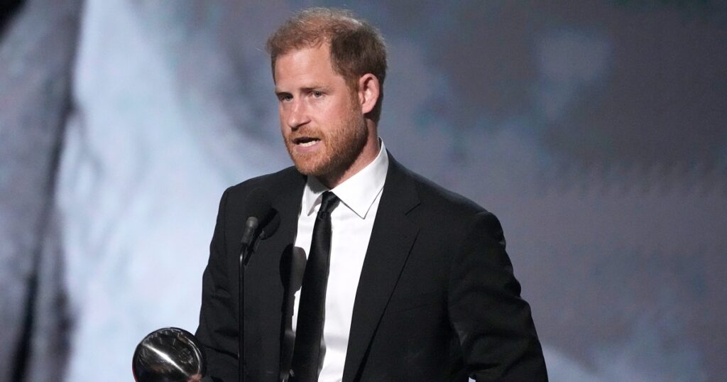 Prince Harry accepts Pat Tillman Award for Service at the ESPYs