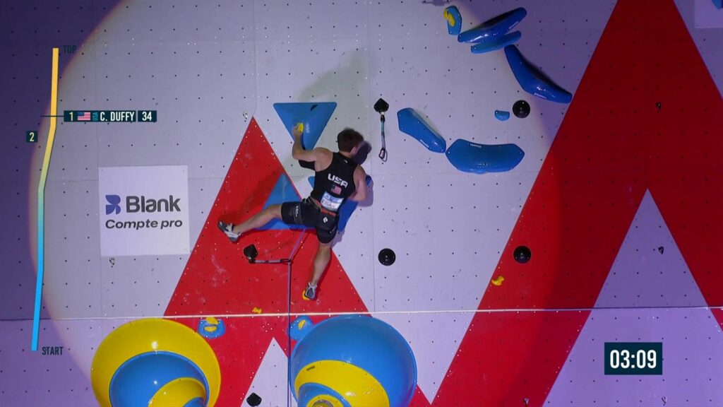 Duffy secures gold in Men’s Lead at Climbing World Cup in Chamonix