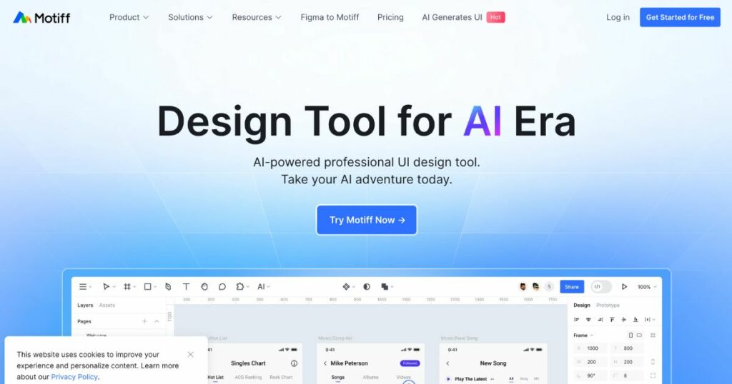 Motiff: AI-powered professional UI design tool