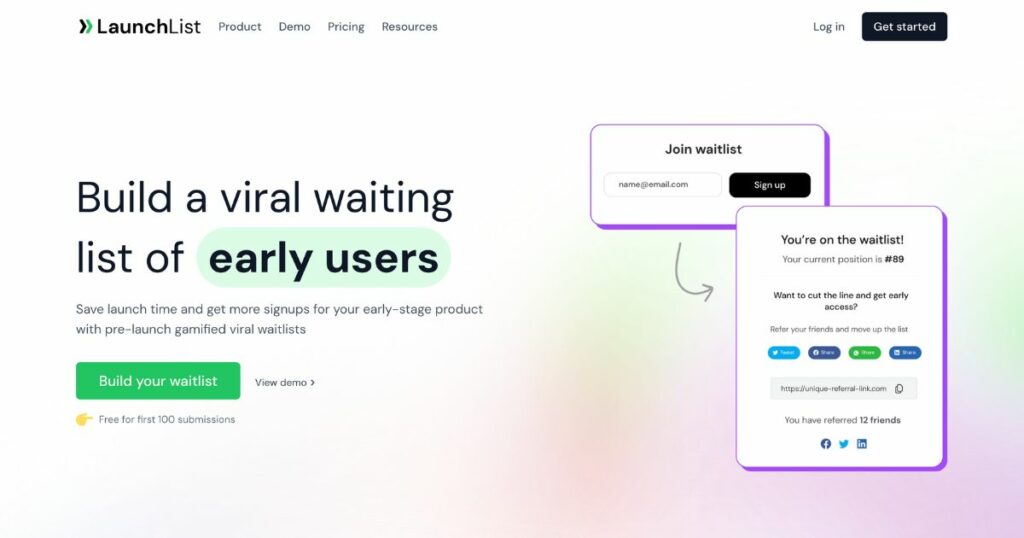 LaunchList: Build a viral waiting list for your startup