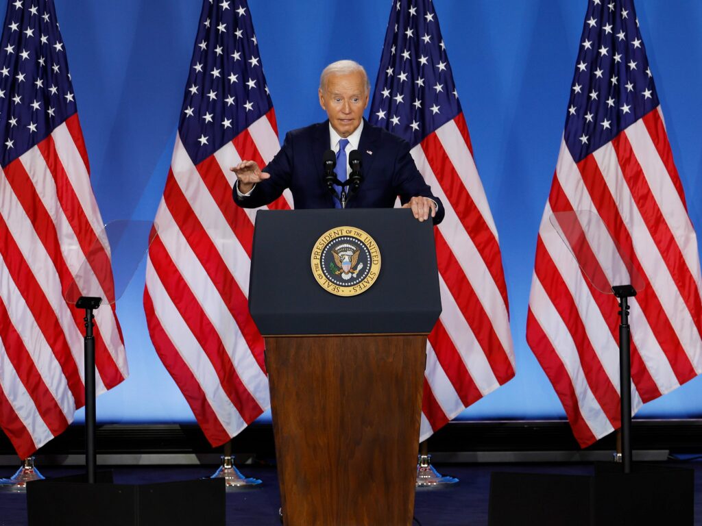 Biden’s campaign chair says the president has seen ‘slippage’ in support but insists he has ‘multiple pathways’ to win