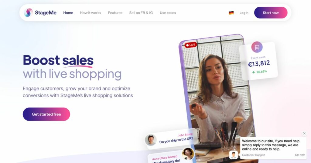 StageMe: Boost sales with live shopping