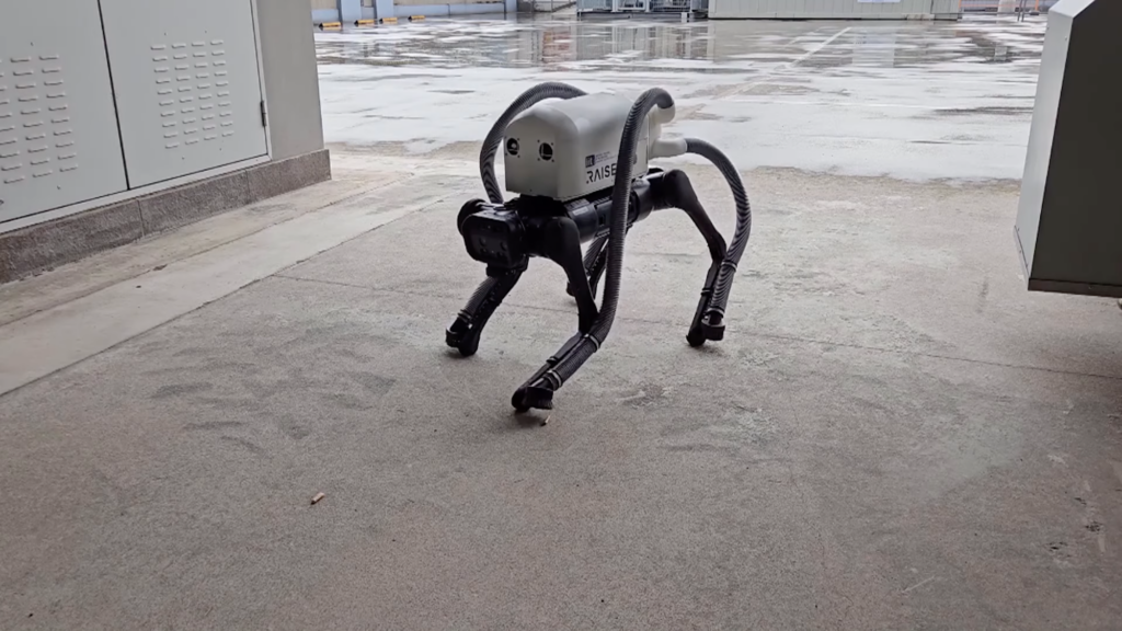 This plodding robot sucks up cigarette butts