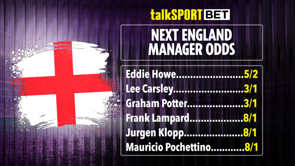 Next England manager odds: Eddie Howe is the new favourite to take over from Southgate