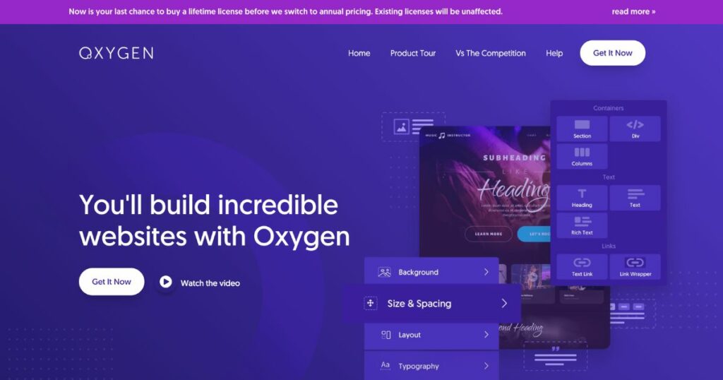 OxygenBuilder: Build incredible websites with ease