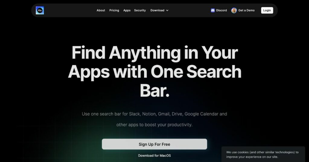 Klu: Find anything in any app with one search bar