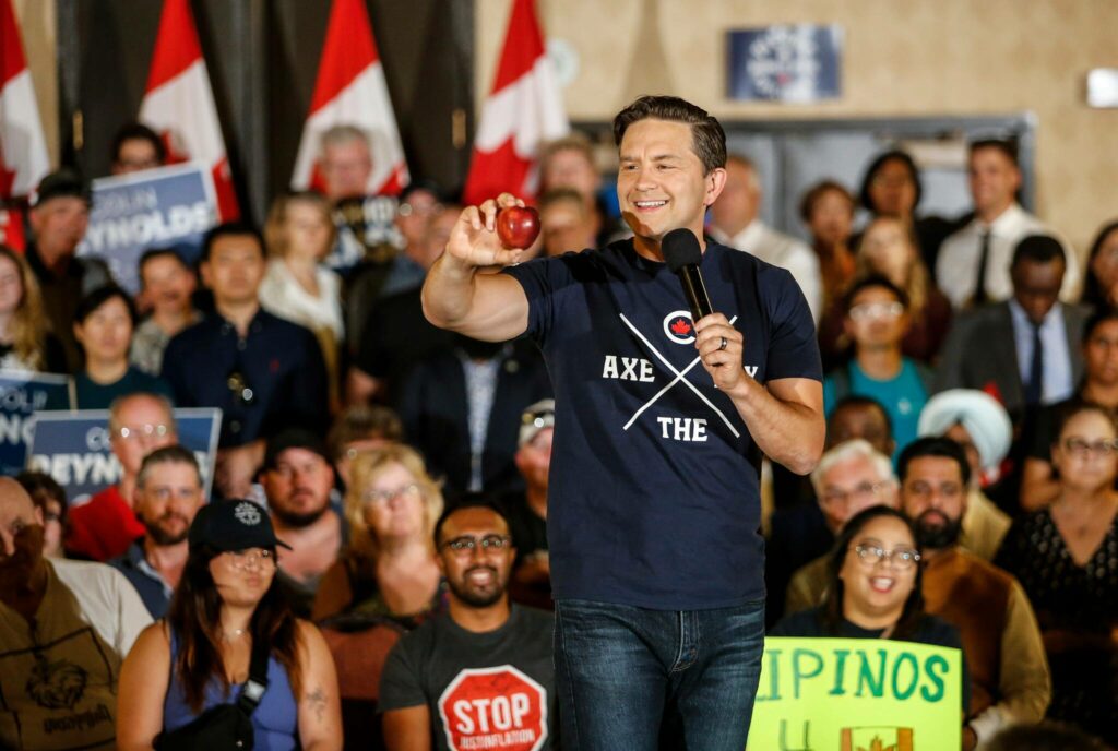 Poilievre promises to axe carbon tax during Winnipeg speech