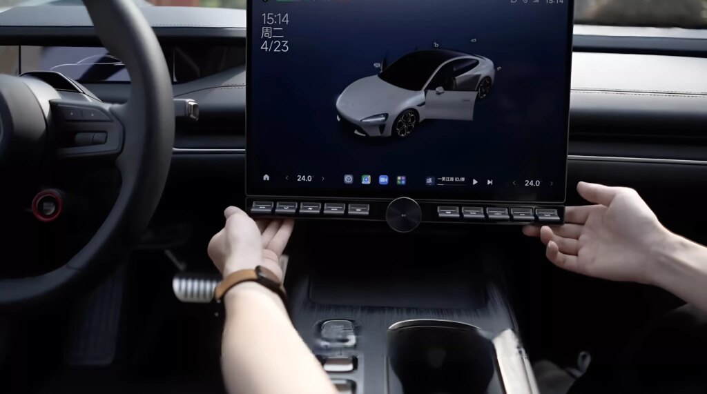 This EV lets you add buttons if the touchscreen dashboard is too futuristic for you