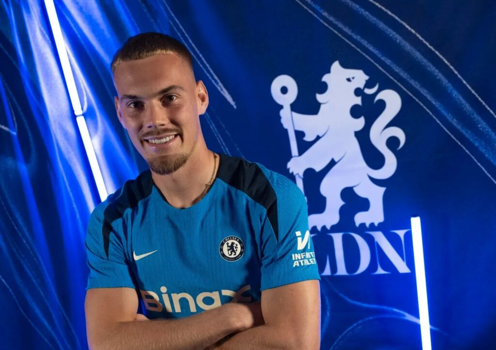 Filip Jorgensen joins Chelsea in £20.7m transfer and already showcasing skills in training